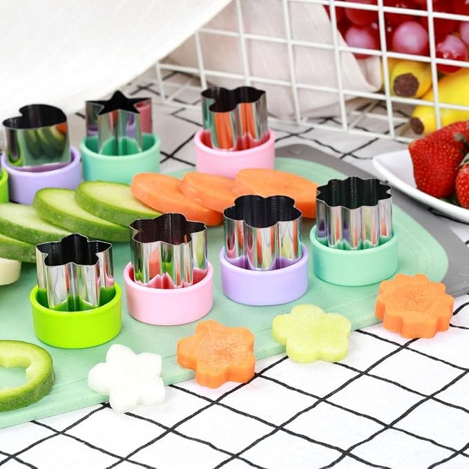 Vegetable Cutter Shapes Set – 1.5" Stainless Steel Mini Cookie & Fruit Cutters - Image 4