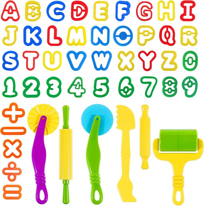 Dough Tools 47 PCS Dough Play Tools Set by OunNana