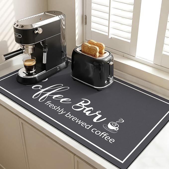 Findosom Dish Drying Mat, Cuttable Drying Mat by Findosom