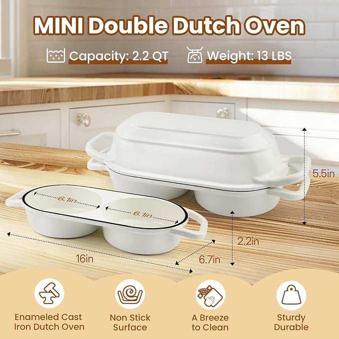 YONILL Mini Double Dutch Oven for Sourdough Bread Baking - Image 4