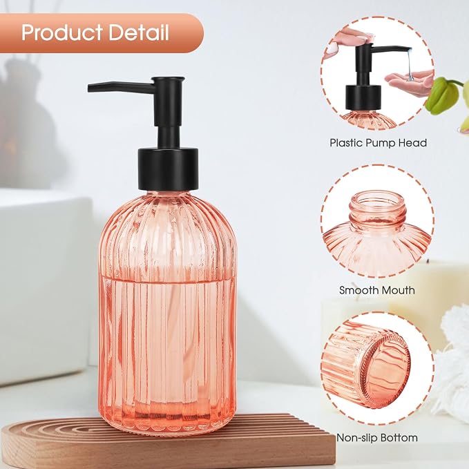 Topsky Stripe Glass Soap Dispenser - Image 3