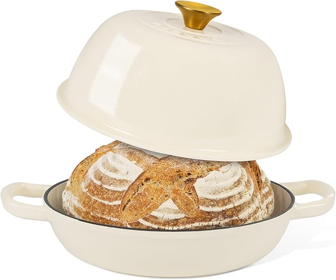 Enamelled Cast Iron Dutch Oven For Bread Baking – Dutch Oven Pot For Sourdough by Nuovva