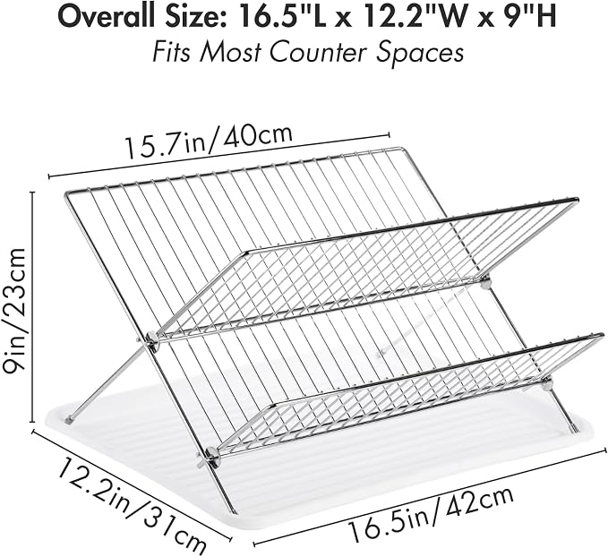 Youeon Foldable Dish Drying Rack - Image 2