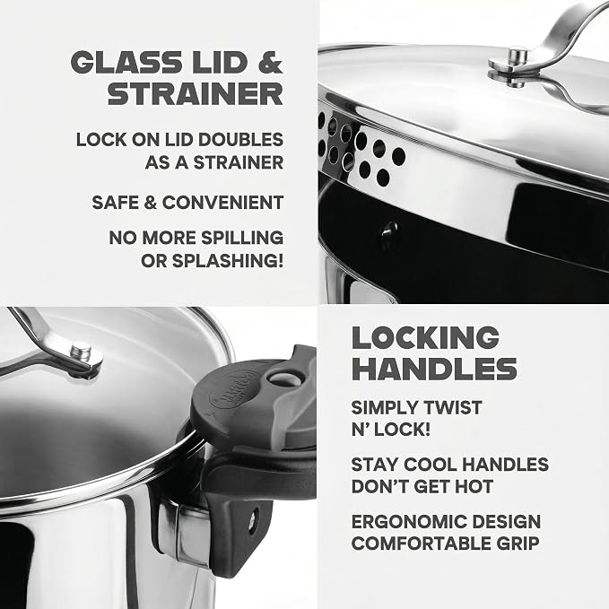 GOTHAM STEEL 8 Qt Nonstick Pasta Pot - Image 7