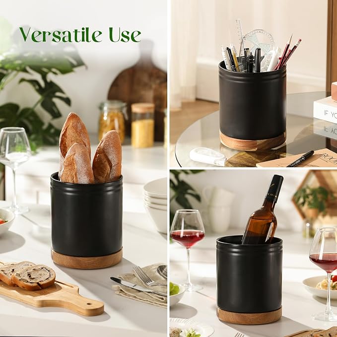 DOWAN 7.6" 360° Rotating Utensil Holder, Kitchen Utensil Holder - Image 7