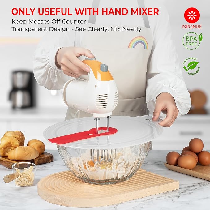 12 Inches Silicone Hand Mixer Splatter Guard, Compatible - Image 3