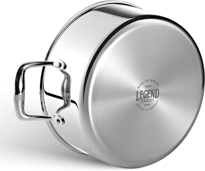 LEGEND COOKWARE 5-Ply Stainless Steel 5-Quart Dutch Oven - Image 8