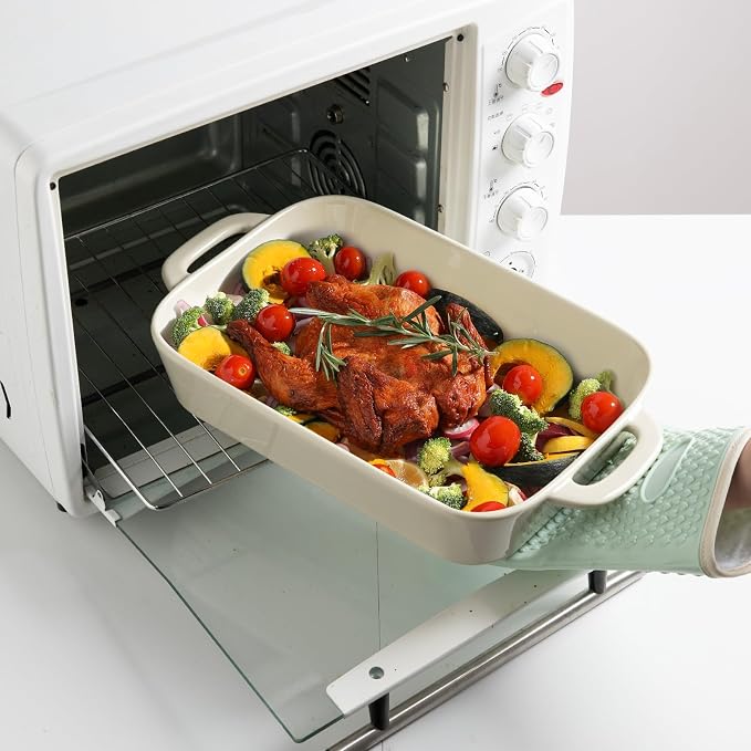 Sweejar Ceramic Bakeware Set, Rectangular Baking Dish - Image 2