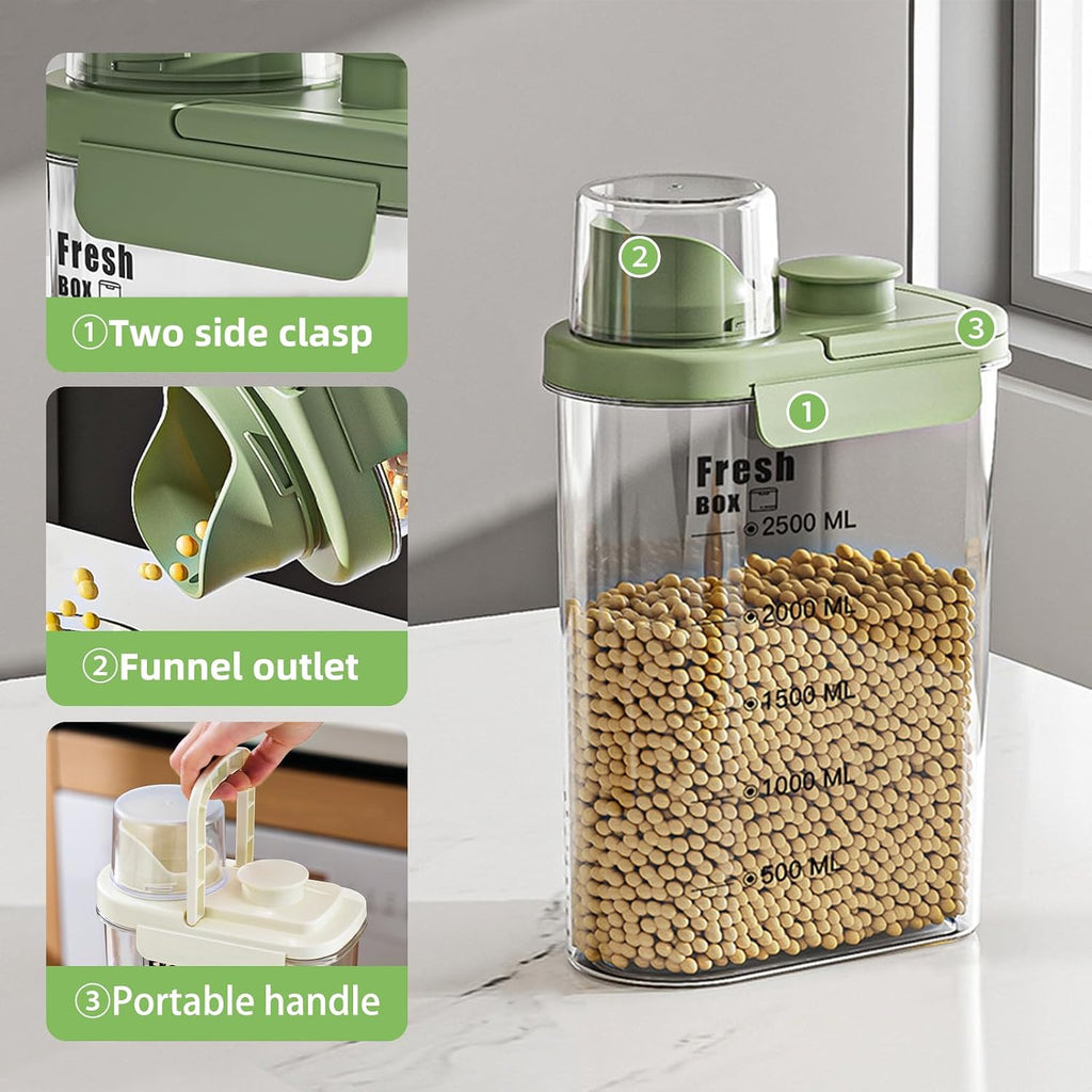 Airtight Rice Storage Container,with Pour Spout & Measuring Cup