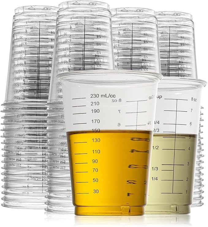 Prestee 50 Disposable Measuring Cups 8 oz by Prestee