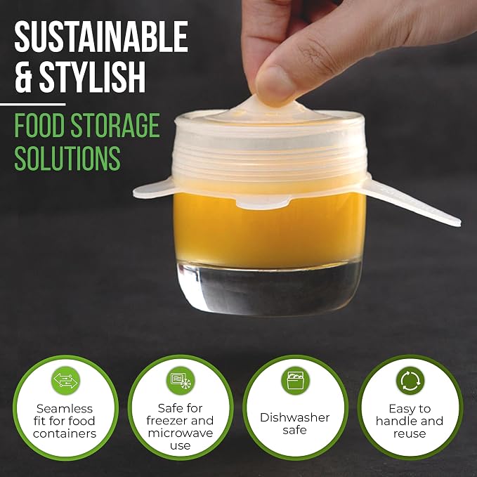 Reusable Silicone Stretch Lids for Food Storage in Fridge - Image 7