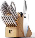 KnifeSaga Knife Set, Premium Knife Block Set by PushBoundariesforSharpness