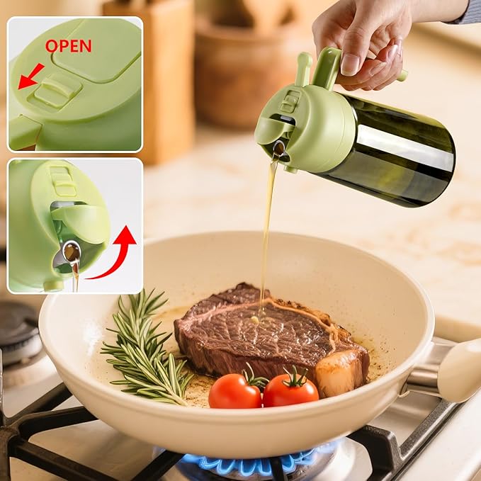 SWEET VIEW Olive Oil Dispenser and Oil Sprayer – 16oz/470ml Glass Light-Proof - Image 4
