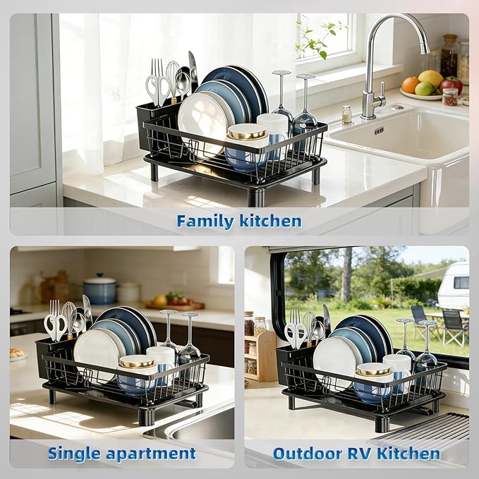 GAOKASE Dish Drying Rack, Stainless Steel-Dish Rack, Dish Racks - Image 4