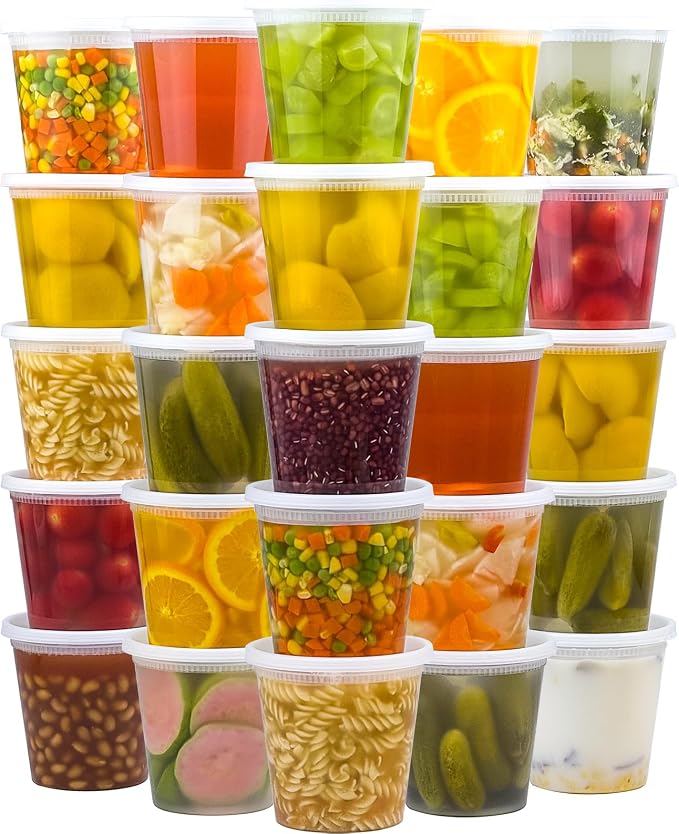 Dealusy 50 Set 24 oz Deli Containers by Dealusy
