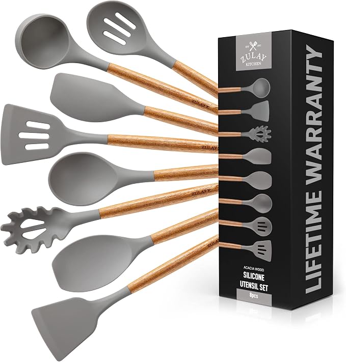 Zulay Kitchen Utensils Set Non-Stick Silicone Cooking Utensils Set by ZulayKitchen