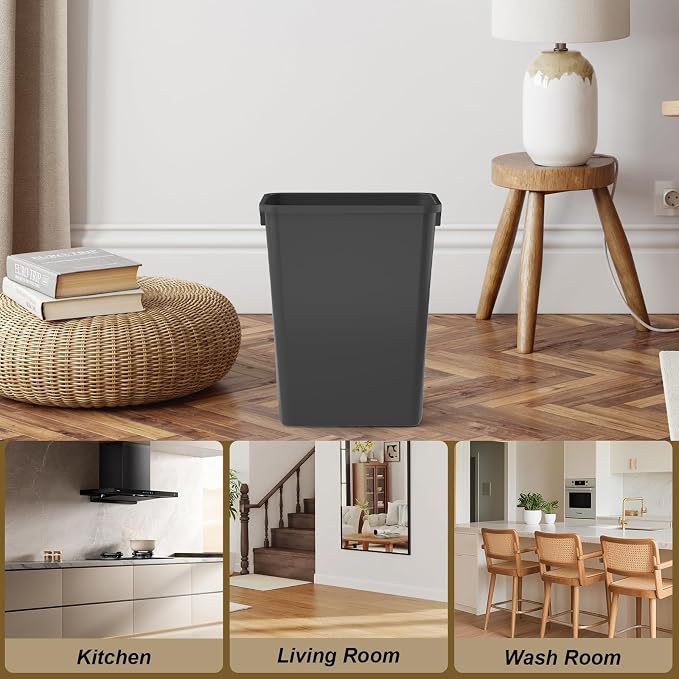 ROOMTEC 35QT Kitchen Trash Can, Sturdy and Lightweight Slim Trash Can, Trash - Image 8