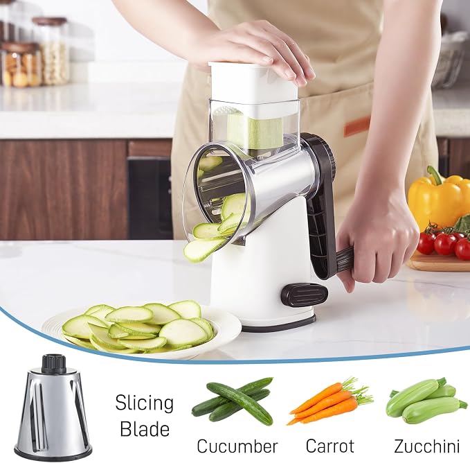VEKAYA Rotary Cheese Grater Hand Crank - Image 6