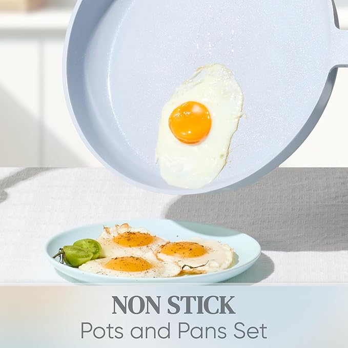 CAROTE Ceramic Cookware Set Nonstick, Non-Toxic & PFAS-Free, Dishwasher - Image 3