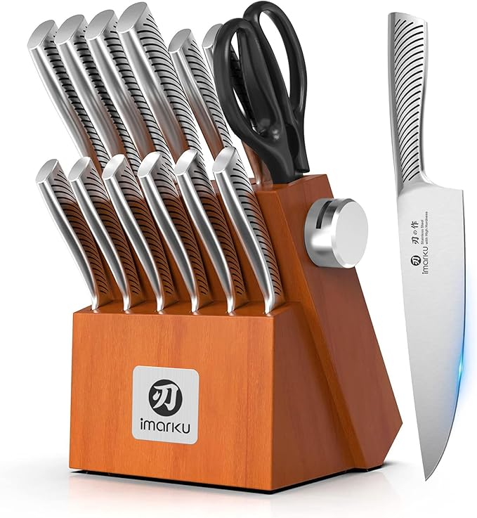 imarku Knife Set, 14 Piece Premium Japanese High-Carbon Stainless Steel Knife by imarku