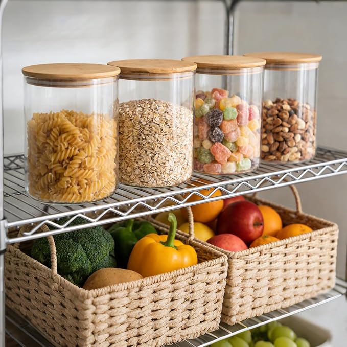 Moretoes 2 Pack 3.6qt Round Glass Storage Containers - Image 6