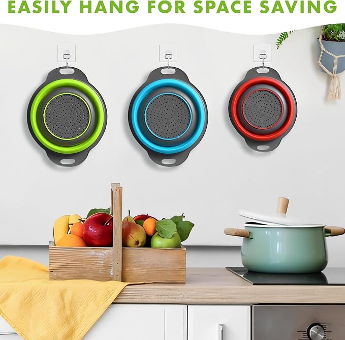 Silicone Collapsible Colander Sink Colander Collapsible Camping Versatile - Image 4