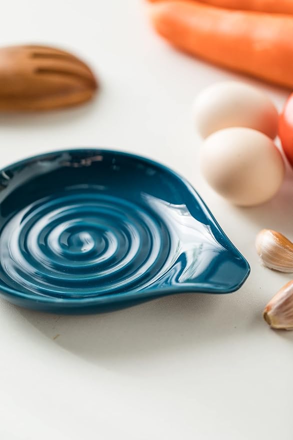 LAUCHUH Spoon Rest for Stove Top, Ceramic Spoon Holder for Kitchen Counter - Image 7