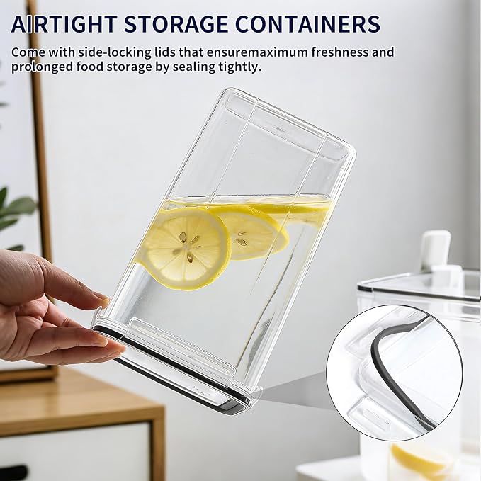 2 Pieces 6.5L / 220 oz Large Food Storage Containers, BPA Free Plastic Airtight - Image 4