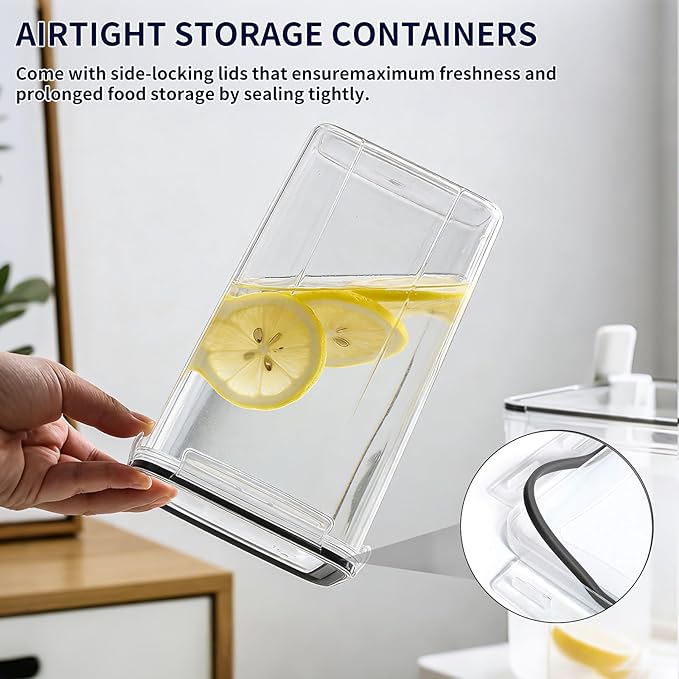 4 Pieces 6.5L / 220 oz Large Food Storage Containers, BPA Free Plastic Airtight - Image 4