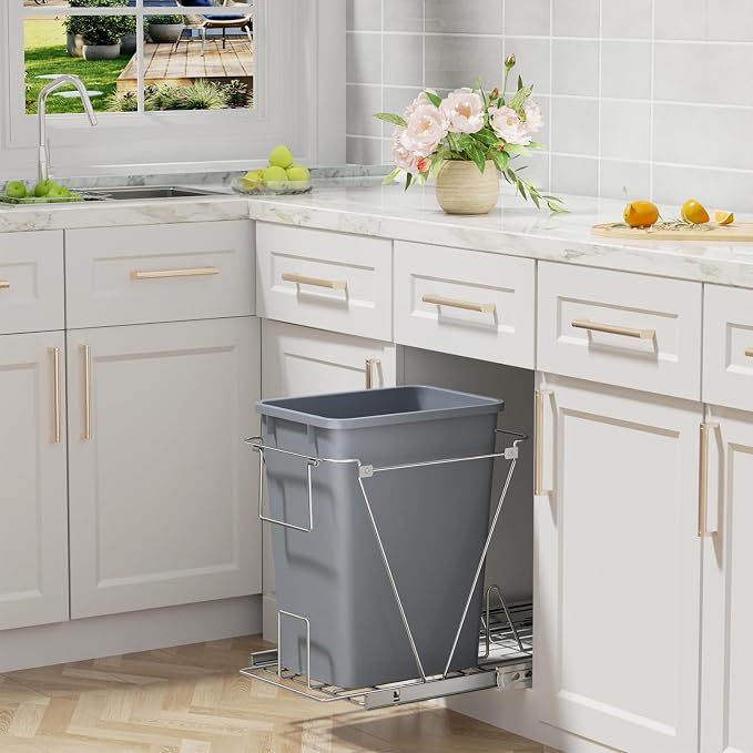 ROOMTEC Lightweight and Durable Slim Trash Can, 35QT Kitchen Trash Can - Image 2