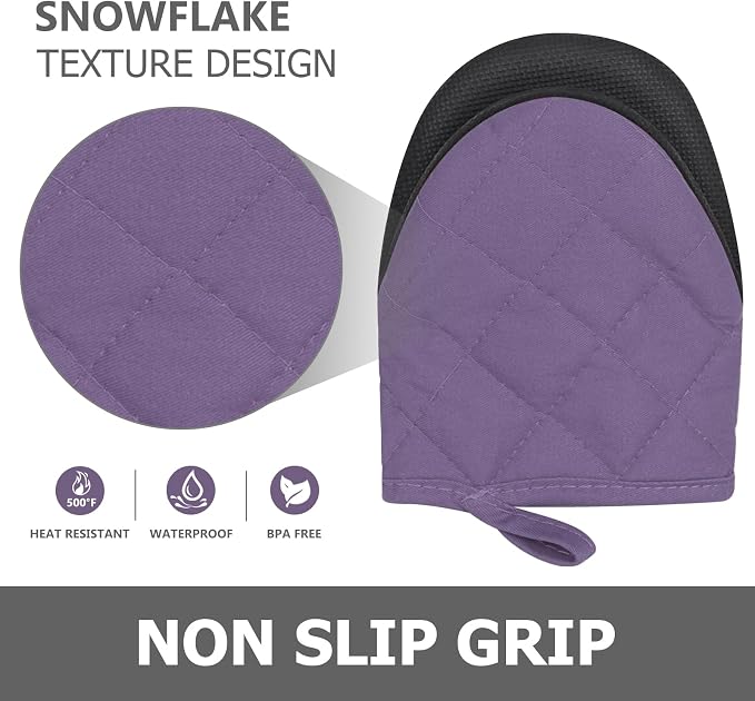 1 Pair Short Oven Mitts - Image 5
