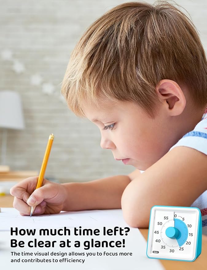 LIORQUE Visual Timer for Kids, 60-Minute Countdown Timers for Classroom Office - Image 3