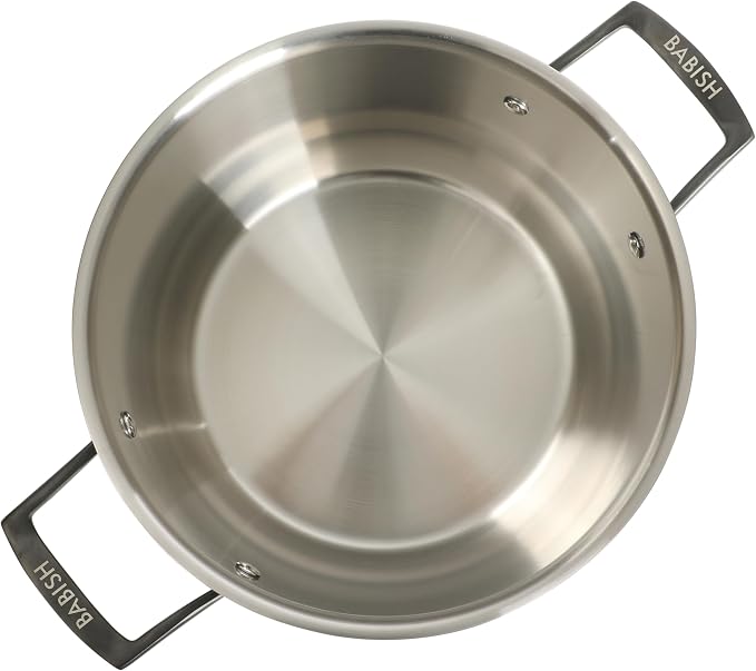 Babish 8 Quart Tri-Ply Stainless Steel Stock Pot - Image 4