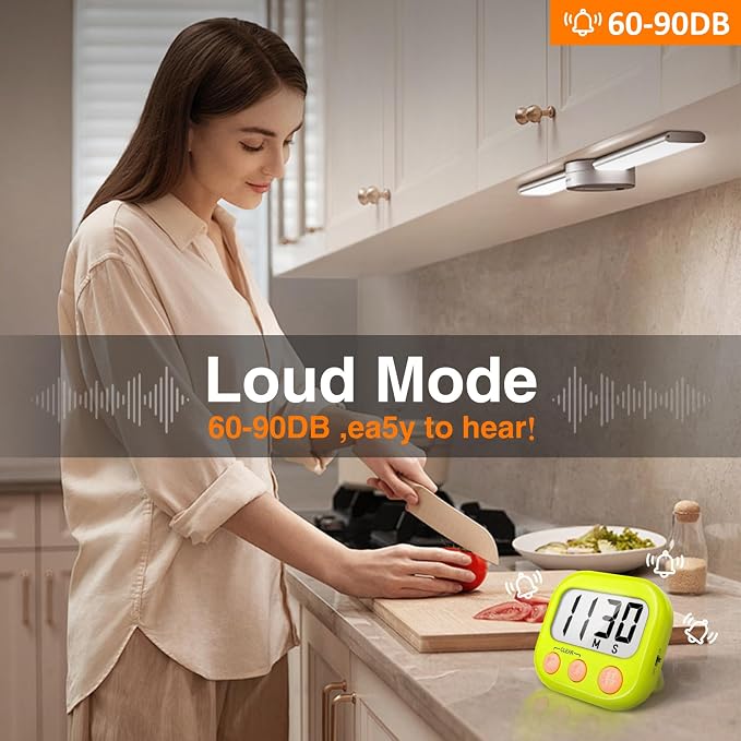 2 Pack Kitchen Timers Loud Ring Digital Timers - Image 2