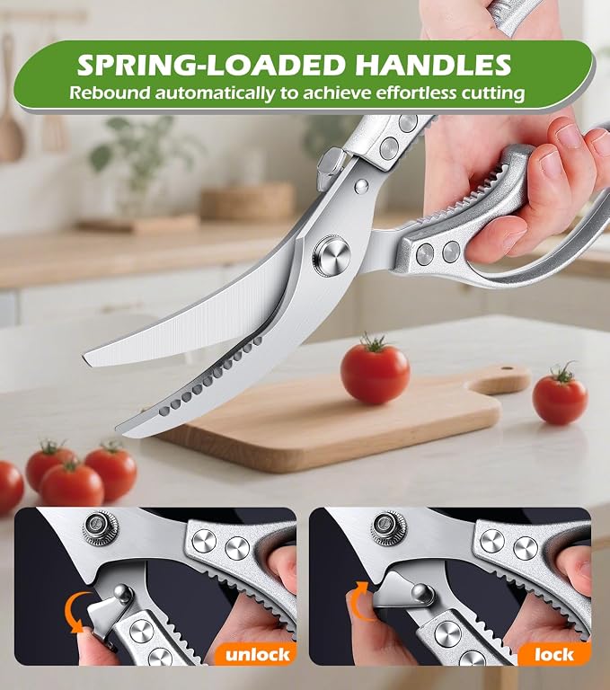 Poultry Shears – Heavy Duty Kitchen Shears & Multipurpose Kitchen Scissors - Image 5