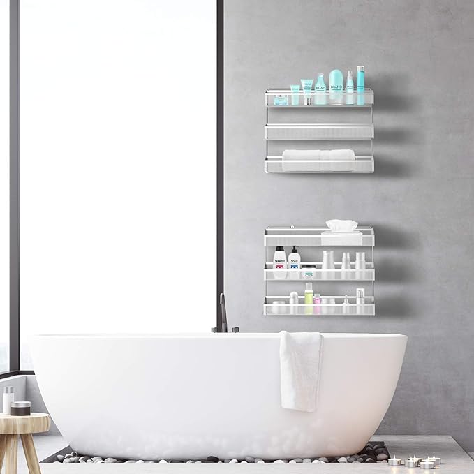 Auledio 2 Pack Spice Rack Organizer, 3 Tier Counter-top Stand or Wall Mounted - Image 6