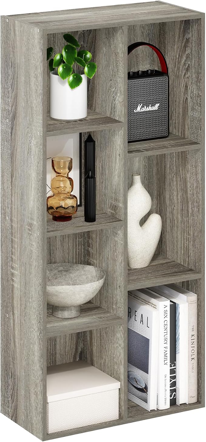 Furinno LUDER Book Shelf, 7-Cube Bookshelf, Bookcase by Furinno-FitsYourSpaceFitsYourBudget