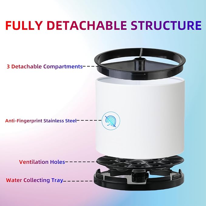 LIBODOUR Silverware Organizer Kitchen Utensil Holder 360°Rotating - Image 4