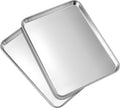 LIANYU 2 Pack Stainless Steel Cookie Sheet Pans, Commercial Grade Baking Sheet by LIANYU