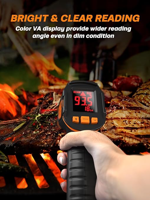 Mecurate Infrared Thermometer Gun -58°F to 1112°F, Laser Temperature Gun - Image 5