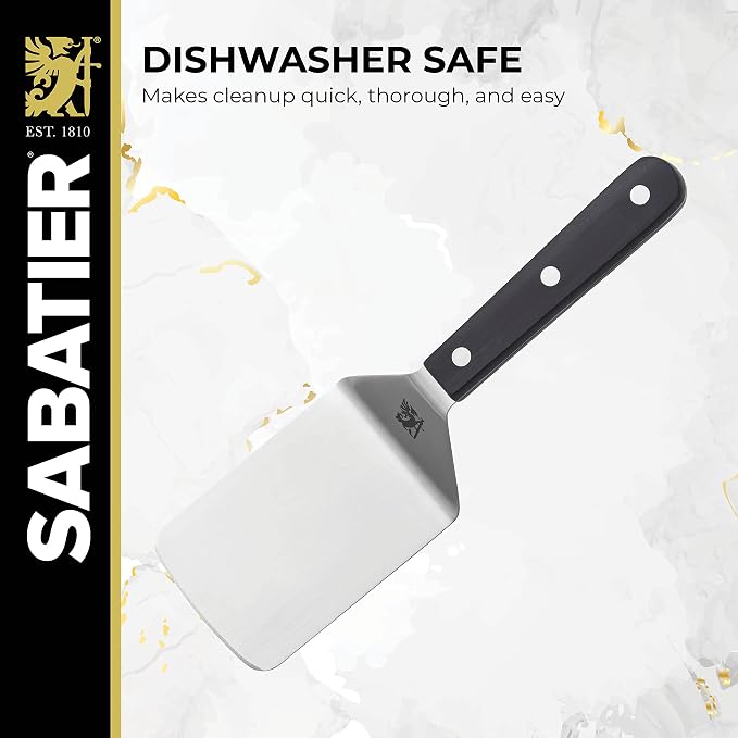 Sabatier Triple Rivet Stainless Steel Wide Turner - Image 3