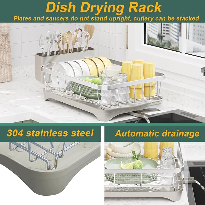 LIYI Drying Rack Tableware, Stainless Steel Drying Rack, 304 Stainless Steel - Image 2