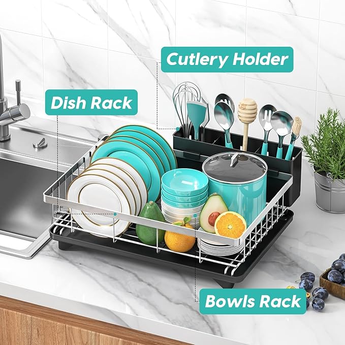 MERRYBOX Stainless Steel Dish Drying Rack - Image 3
