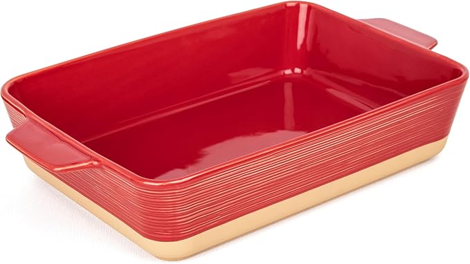 Dafuceramic Casserole Dish for Oven, 4.2 QT Baking Dish, 9x13 Large Porcelain by Dafuceramic