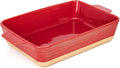 Dafuceramic Casserole Dish for Oven, 4.2 QT Baking Dish, 9x13 Large Porcelain by Dafuceramic