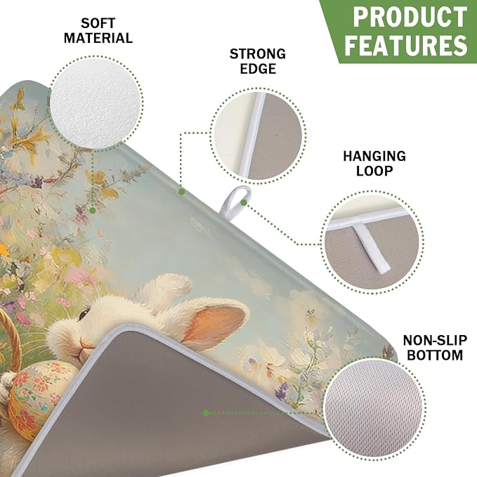Easter Bunny Eggs Dish Drying Mat - Image 3