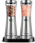 Electric Salt and Pepper Grinder Set by Tomeem