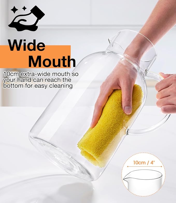 LUNA&MANTHA 1 Gallon Glass Pitcher - Image 5