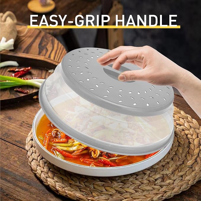 CasaCulina Collapsible Microwave Splatter Cover, Vented Microwave Lid - Image 4