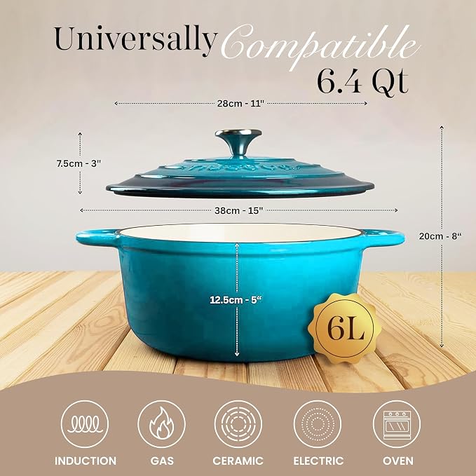 Nuovva Enamelled Cast Iron Dutch Oven Pot - Image 2